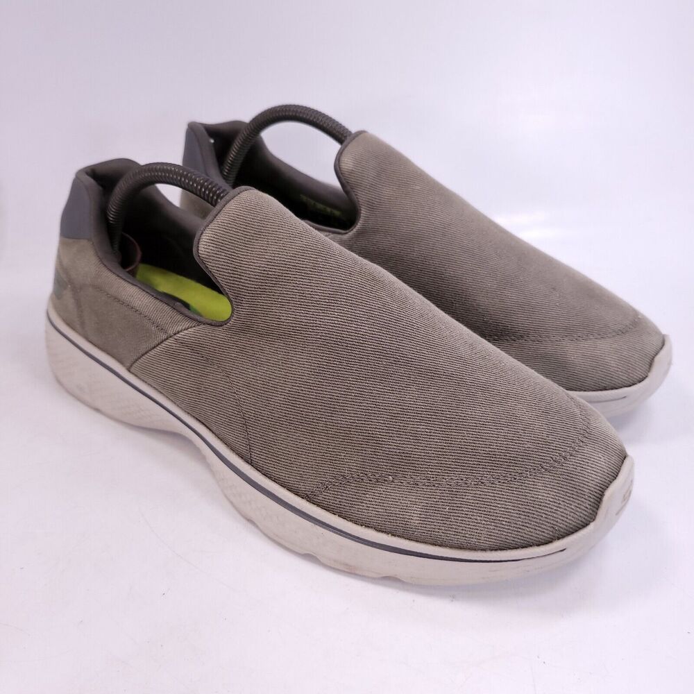 Skechers GoWalk 4 Athletic Walking Slip On Shoe Mens Size 10 54153 Gray White
